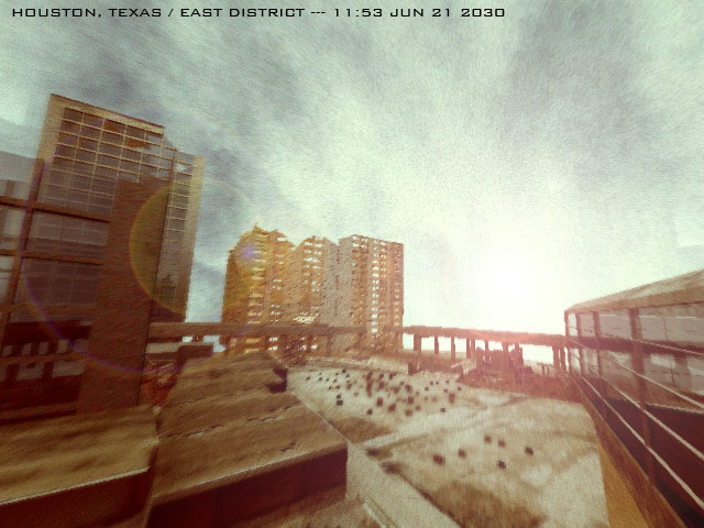 Comupter-generated cityscape for Duel 2030